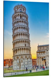 Cuadro de aluminio La torre inclinada de pisa