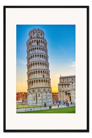 Gerahmter Kunstdruck Der schiefe Turm von Pisa