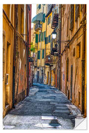 Selvklebende plakat In the streets of Pisa