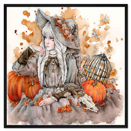 Gerahmter Kunstdruck Die graue Hexe