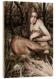 Wood print Tears of the River