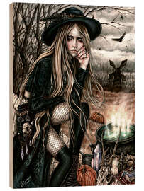 Holzbild Die Zeit der Hexe