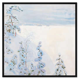 Gerahmter Kunstdruck Winterliche Landschaft