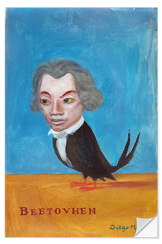 Självhäftande poster Beethoven bird