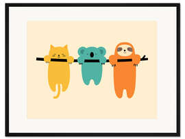 Gerahmter Kunstdruck Halte durch - Andy Westface