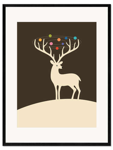 Gerahmter Kunstdruck My Deer Universe