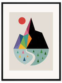 Gerahmter Kunstdruck Helle Seite