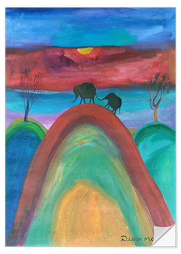 Sisustustarra Elephant love