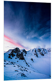 Foam board print Sunrise over the Piz Palü