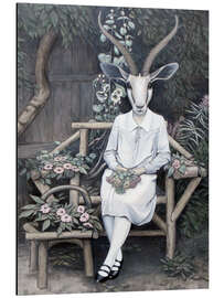 Magnettafel Braut im Garten