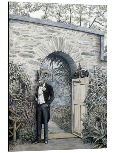 Aluminiumsbilde Groom at the gate