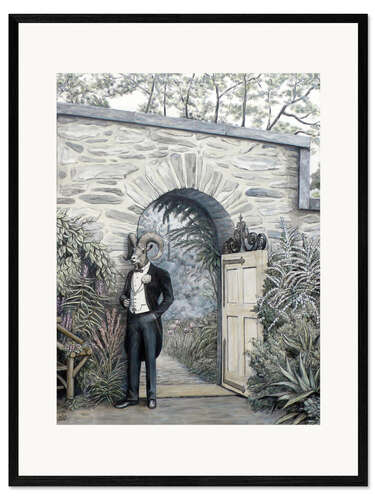 Ingelijste kunstdruk Groom at the gate