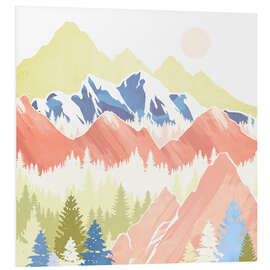 Foam board print Mountains in the spring