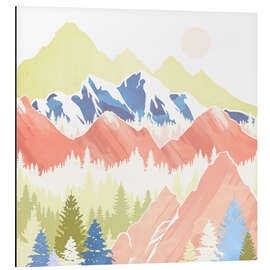 Magnettafel Berge im Frühling