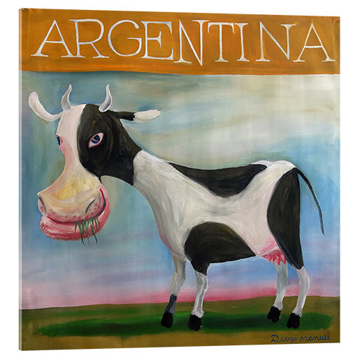 Acrylic print Argentine cow