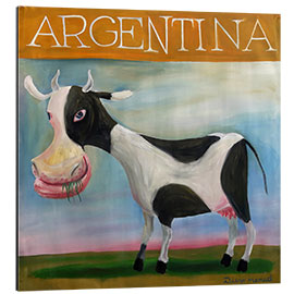 Aluminium print Argentine cow