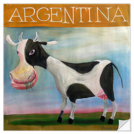 Selvklæbende plakat Argentine cow