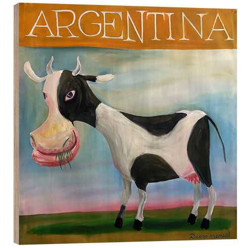 Puutaulu Argentine cow