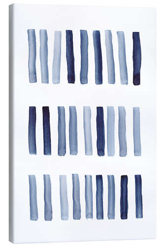 Obraz na płótnie Blue watercolor lines