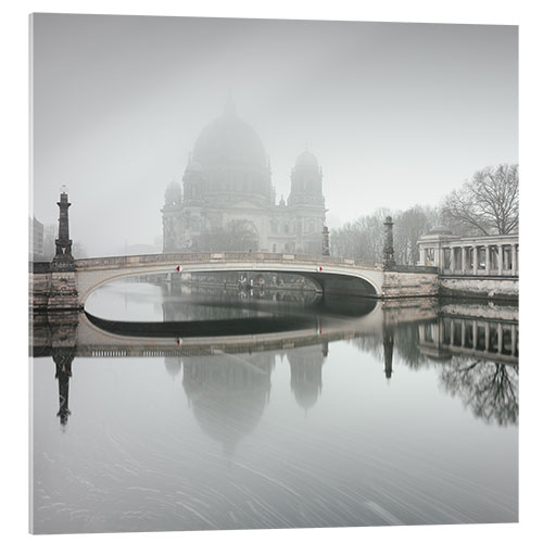 Acrylic print Berlin Cathedral in the fog