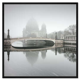 Gerahmter Kunstdruck Berliner Dom im Nebel