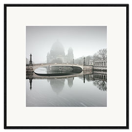 Framed art print Berlin Cathedral in the fog