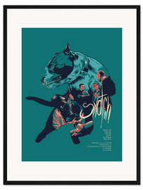 Gerahmter Kunstdruck Snatch - Schweine und Diamanten