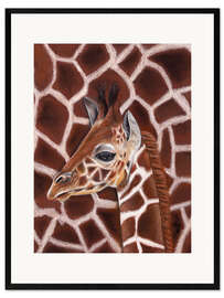 Impressão artística com moldura Baby giraffe