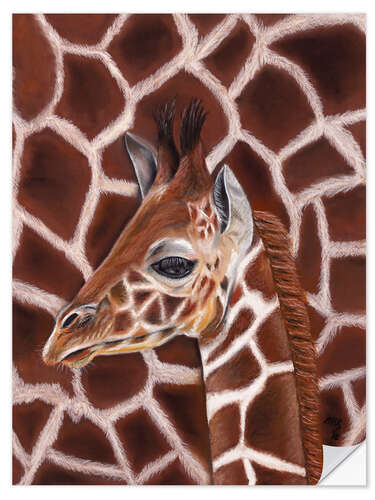 Naklejka na ścianę Baby giraffe