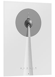 Quadro em PVC Berlim - a torre de TV