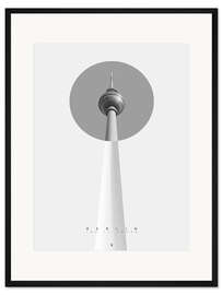 Gerahmter Kunstdruck Berlin - Der Fernsehturm
