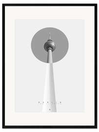 Gerahmter Kunstdruck Berlin - Der Fernsehturm