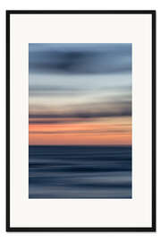 Gerahmter Kunstdruck Farbenspiel am Meer