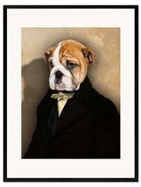 Kehystetty taidepainatus Frenchie with coat