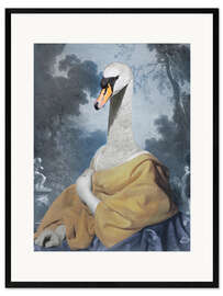 Impressão artística com moldura Beautiful swan