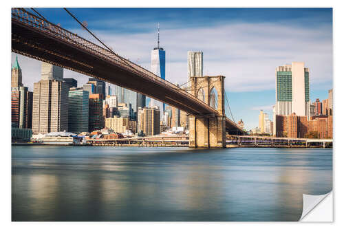 Sticker mural Le pont de Brooklyn surplombant New York 