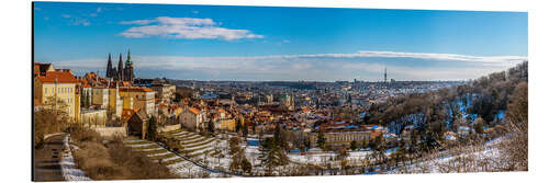 Stampa su alluminio Vista su Praga dal Monastero di Strahov