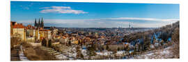 Foam board print View over Prague from the Strahov Monastery