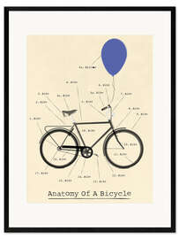 Framed art print Anatomy of a Bicycle