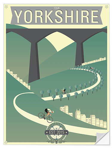 Sticker mural Tour de Yorkshire, course cycliste