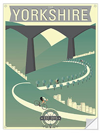 Selvklæbende plakat Tour De Yorkshire cykelløb