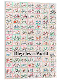 Foam board print Bicycles of the World