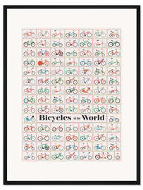 Gerahmter Kunstdruck Fahrräder der Welt