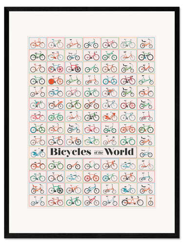 Framed art print Bicycles of the World