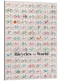 Magnettafel Fahrräder der Welt