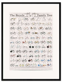 Impresión de arte enmarcada El árbol genealógico de la bicicleta (inglés)