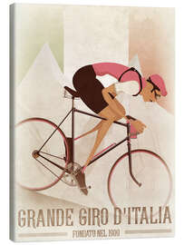 Lærredsbillede  Vintage Grande giro d&#039;Italia cyklist - Wyatt9