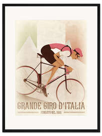 Gerahmter Kunstdruck Vintage Giro-Radfahrer
