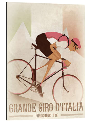 Galleriprint Vintage Grande giro d'Italia syklist