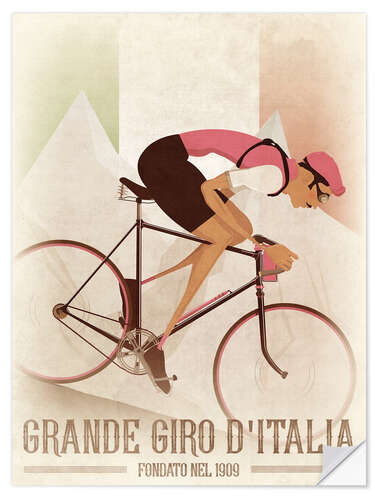 Vinilo para la pared Vintage Giro de Italia